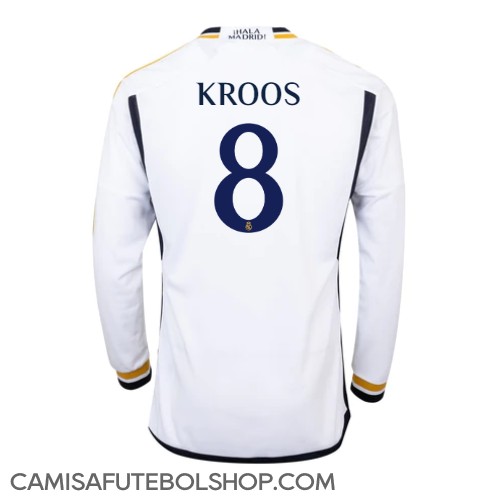 Camisa de time de futebol Real Madrid Toni Kroos #8 Replicas 1º Equipamento 2023-24 Manga Comprida